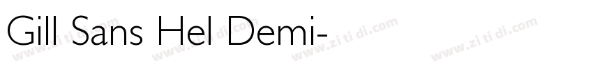 Gill Sans Hel Demi字体转换